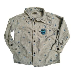 Nannette Kids Chambray Southwest Print Button Down Shirt